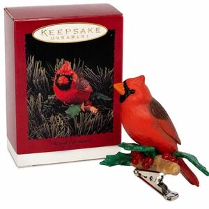 Hallmark Keepsake 1996 Regal Cardinal Clip-On Ornament QX6204 w/ Original Box